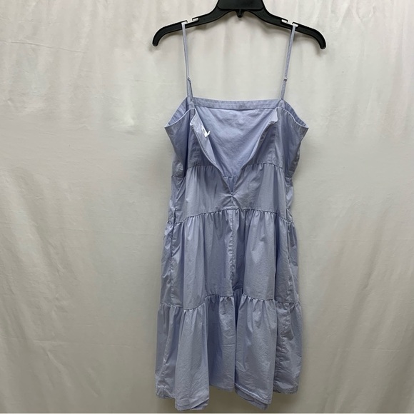 Gap tiered midi dress size 4 cotton blue Summer beach vacation fit and flare - Picture 6 of 14